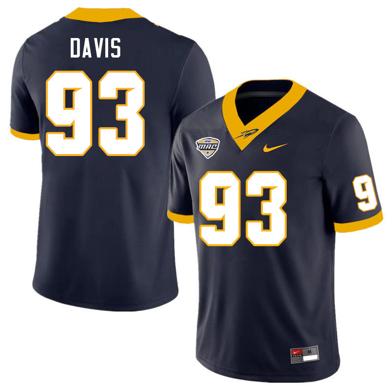 Toledo Rockets #93 Malachi Davis College Football Jerseys Stitched Sale-Navy